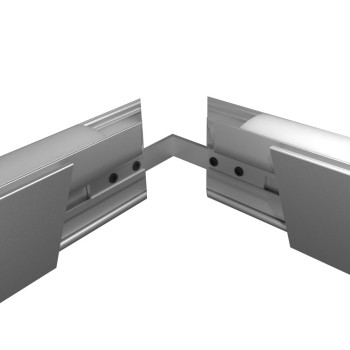 LED Alu Profil Wandmontage weiss inkl. Abdeckung matt 2000
